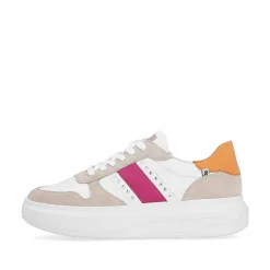 Rieker Dame Sneaker Lav Perle-Hvid Sand-Beige