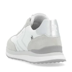 Rieker Dame Sneaker Lav Perle-Hvid Ler-Beige