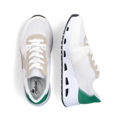 Rieker Dame Sneaker Lav Perle Hvid-Sand Beige