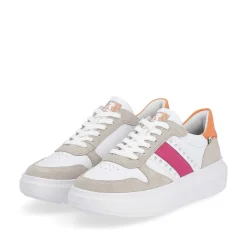 Rieker Dame Sneaker Lav Perle-Hvid Sand-Beige