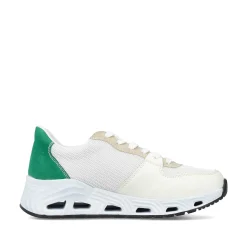 Rieker Dame Sneaker Lav Perle Hvid-Sand Beige