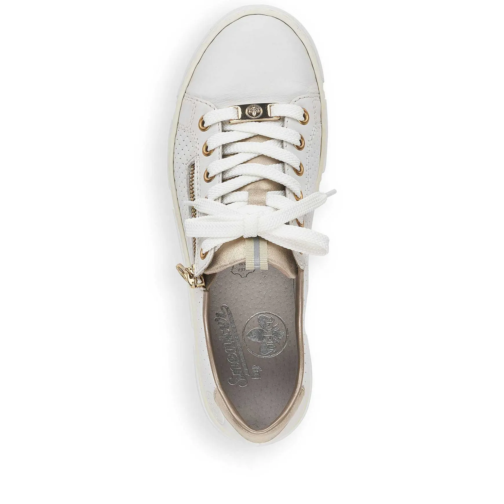 Rieker Dame Sneaker Lav Perle Hvid