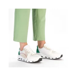 Rieker Dame Sneaker Lav Perle Hvid-Sand Beige