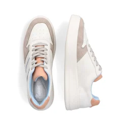 Rieker Dame Sneaker Lav Svane Hvid