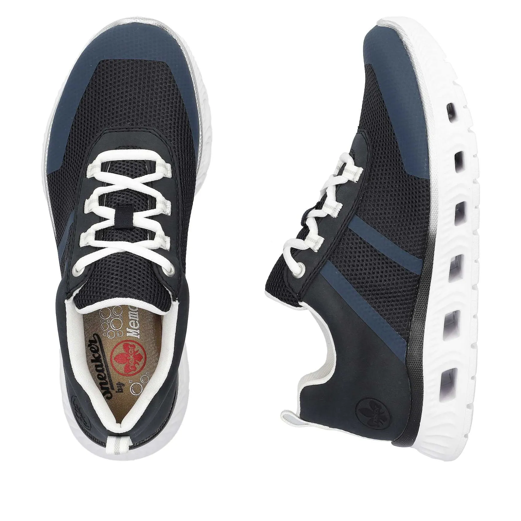 Rieker Dame Sneaker Lav Stal Bla