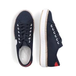 Rieker Dame Sneaker Lav Stal Bla