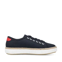 Rieker Dame Sneaker Lav Stal Bla