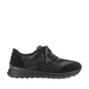 Rieker Dame Sneaker Low Night Sort