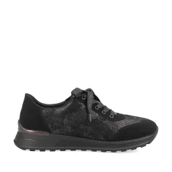 Rieker Dame Sneaker Low Night Sort