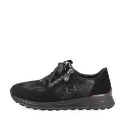 Rieker Dame Sneaker Low Night Sort