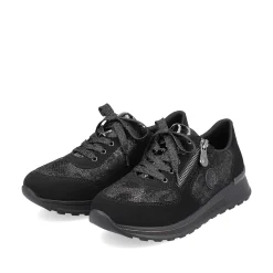 Rieker Dame Sneaker Low Night Sort