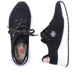Rieker Dame Sneaker Low Night Sort