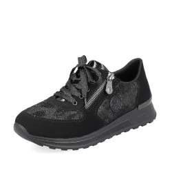 Rieker Dame Sneaker Low Night Sort