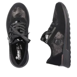 Rieker Dame Sneaker Low Night Sort