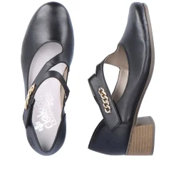 Rieker Damepumper Asfalt Sort