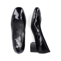 Rieker Damepumps Blank Sort