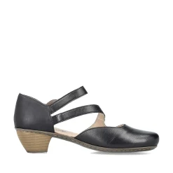 Rieker Damepumps Blank Sort