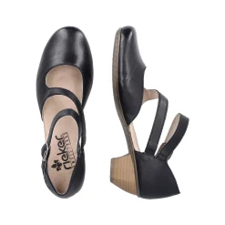 Rieker Damepumps Blank Sort