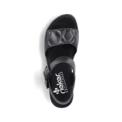 Rieker Damesandaler Med Stropper Asfalt Sort