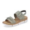 Rieker Damesandaler Med Stropper Mintgron