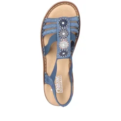 Rieker Damesandaler Med Stropper Marinebla