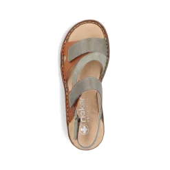 Rieker Damesandaler Med Stropper Gron Gra