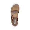 Rieker Damesandaler Med Stropper I Lerbeige