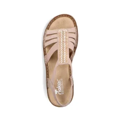 Rieker Damesandaler Med Stropper, Blod Pink