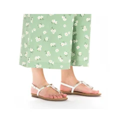 Rieker Damesandaler Med Stropper I Krystal Hvid