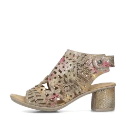 Rieker Damesandaler Med Stropper I Bronze Metallic