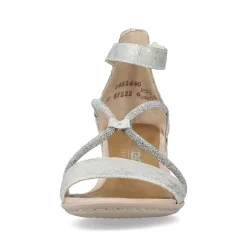 Rieker Damesandaler Med Stropper I Solv Metallic