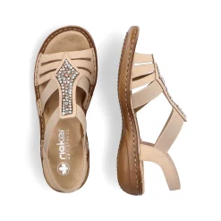 Rieker Damesandaler Med Stropper Lysebrune