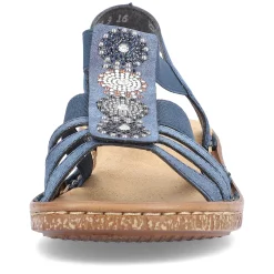 Rieker Damesandaler Med Stropper Marinebla
