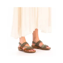 Rieker Damesandaler Med Stropper Gron Gra