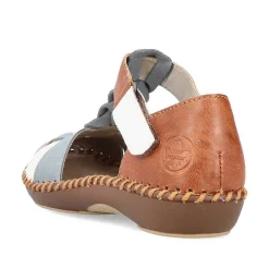 Rieker Damesandaler Med Stropper, Himmelbla-Noddebrune