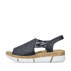 Rieker Damesandaler Med Stropper Marinebla