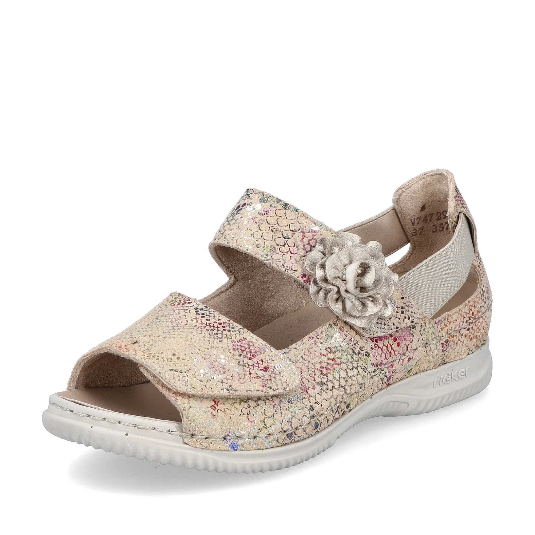 Rieker Damesandaler Med Stropper I Multi-Creme