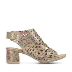 Rieker Damesandaler Med Stropper I Bronze Metallic