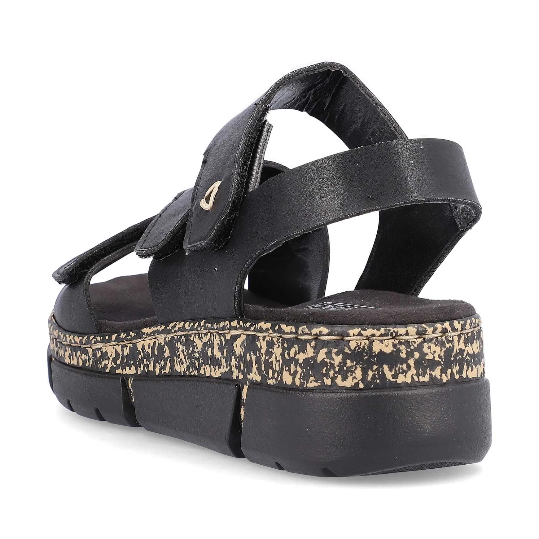 Rieker Damesandaler Med Stropper Asfalt Sort