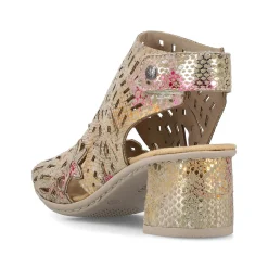 Rieker Damesandaler Med Stropper I Bronze Metallic