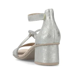 Rieker Damesandaler Med Stropper I Solv Metallic