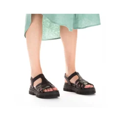 Rieker Damesandaler Med Stropper Asfalt Sort