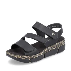 Rieker Damesandaler Med Stropper Asfalt Sort