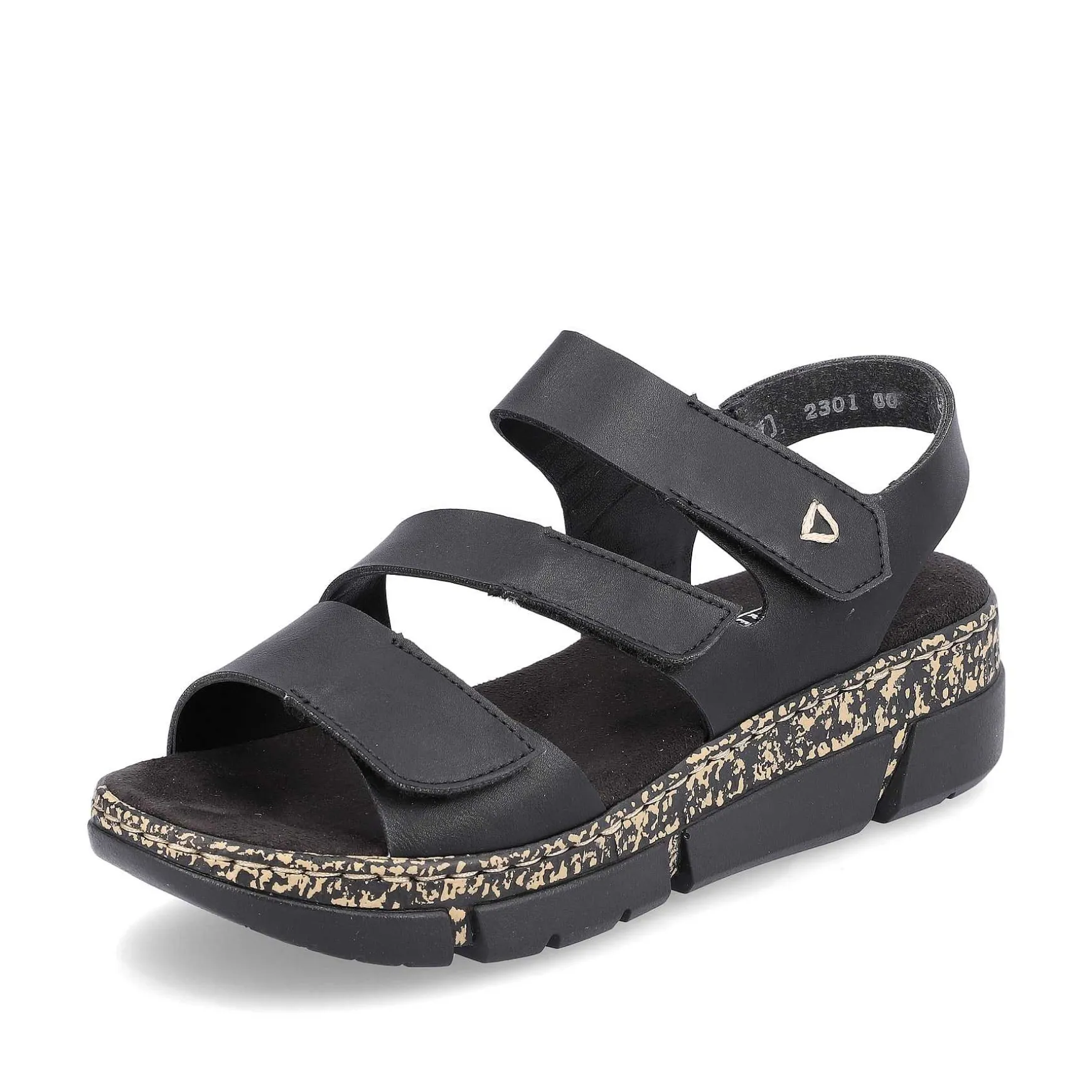 Rieker Damesandaler Med Stropper Asfalt Sort