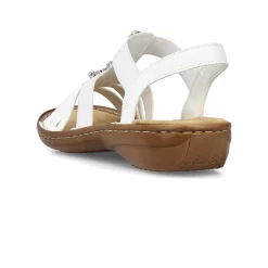 Rieker Damesandaler Med Stropper, Lilje Hvid
