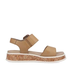 Rieker Damesandaler Med Stropper I Lerbeige