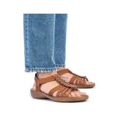 Rieker Damesandaler Med Stropper Karamelbrune