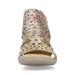 Rieker Damesandaler Med Stropper I Bronze Metallic