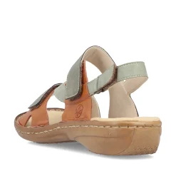 Rieker Damesandaler Med Stropper Gron Gra