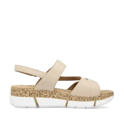 Rieker Damesandaler Med Stropper I Lys Beige